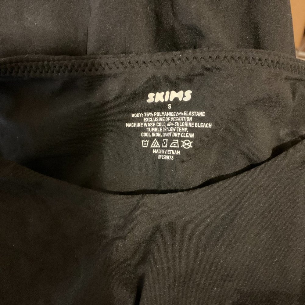 Skims Bodysuit S Black Thong Sleeveless - Picture 7 of 7